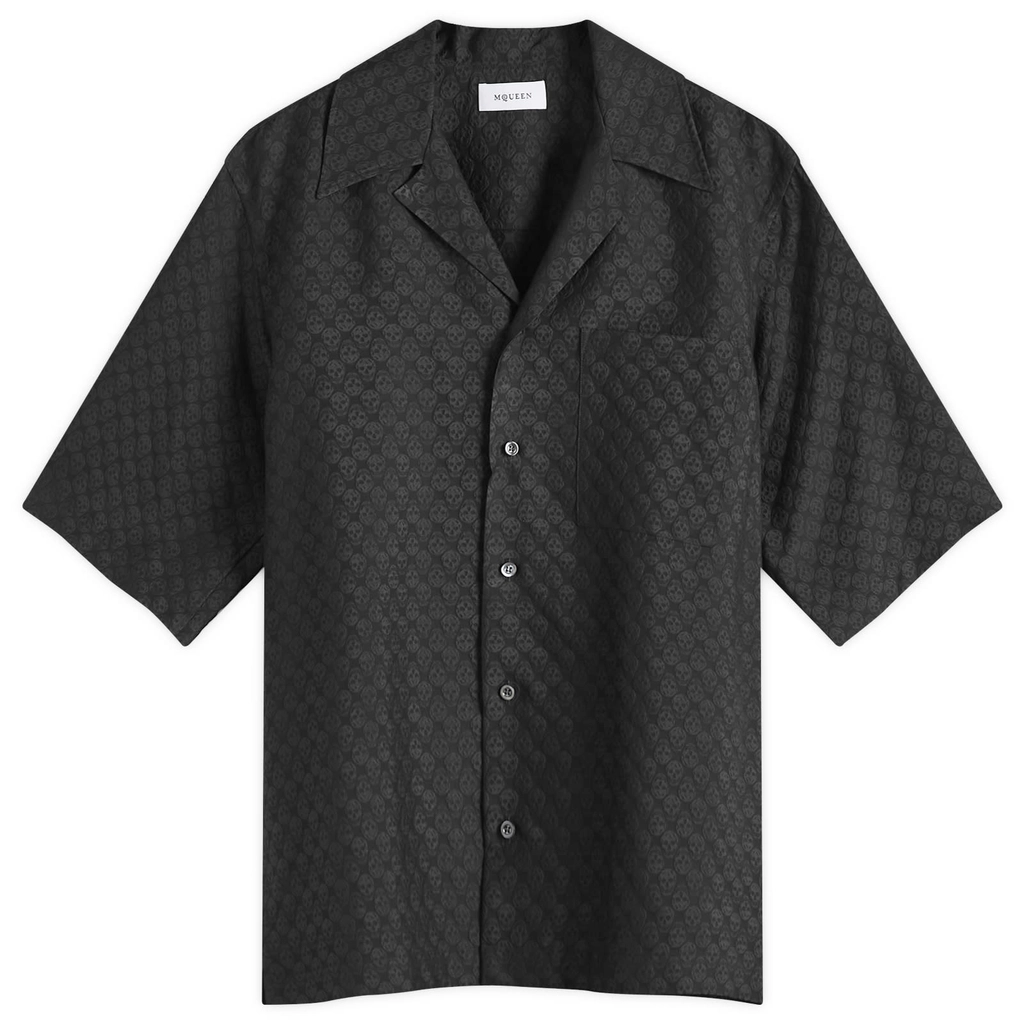 Alexander McQueen Men's Jacquard Skull Shirt Black/Black
